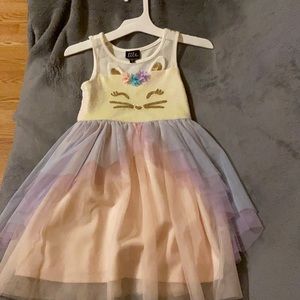 Girls size 6 Cat sequins and tulle dress
